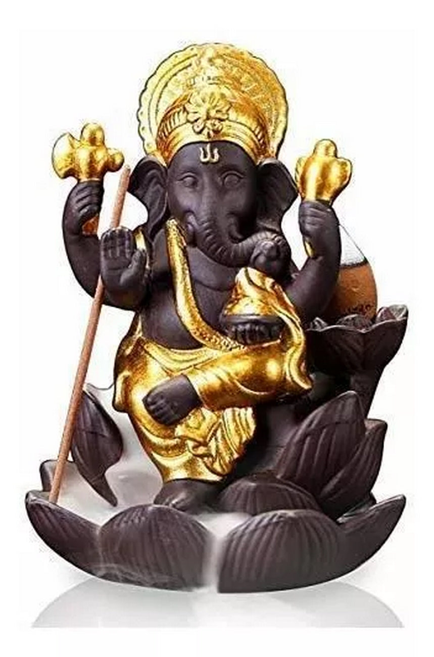 Elefante Ganesha Quemador Incienso + Cono De Incienso 0335